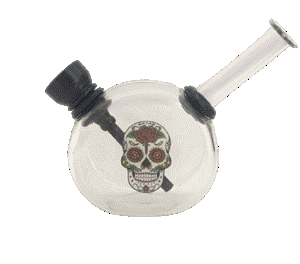 PIPA DE VIDRIO BONG MINI PORTATIL