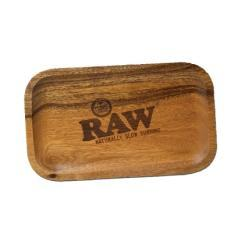 RAW WOODEN ROLLING TRAY SMALL